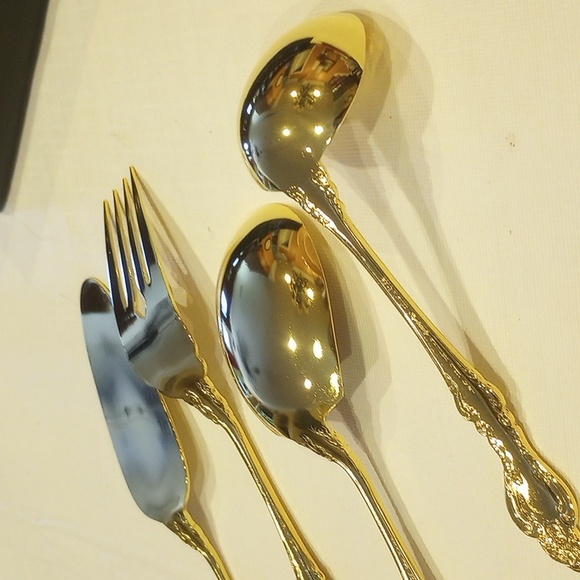 Vintage Royal Sealy Gold Plated 4 pc Hostess Set - Picture 7 of 15
